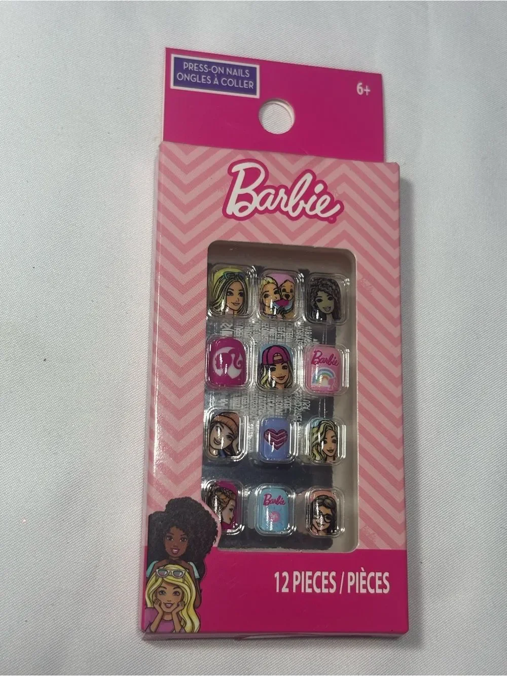 New Barbie Pink Press-On Nails - 12 Piece Set